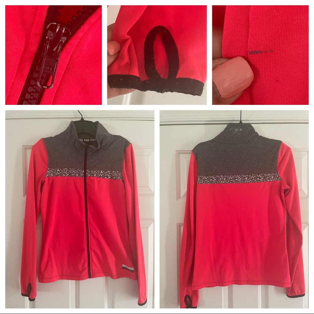 VS Pink Full-Zip Track Jacket. Size Small.